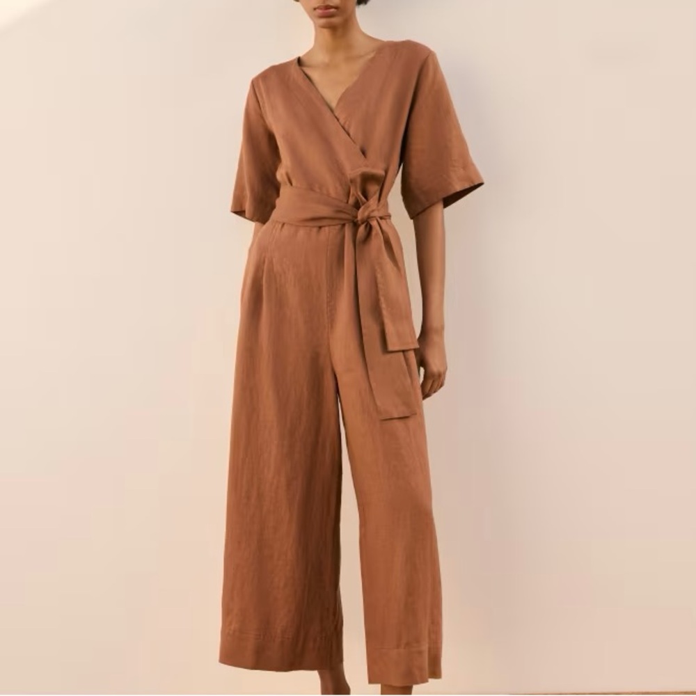 NWT Everlane The Wrap Linen Jumpsuit